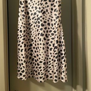 Reformation style leopard print slip skirt!